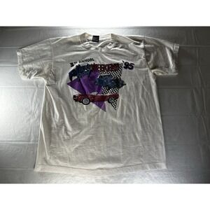 VTG 1995 Fathers Day Weekend Shirt Adult Large White Car Graphic USA